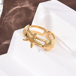 304 Stainless Steel Cuff Open Rings&nbsp;LS-RJEW-C151-03D-G