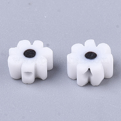 ガラスビーズ  花  ブラック  4~6.5x2.5~3mm  穴：1mm&nbsp;GLAA-T019-04-A01