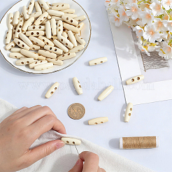 30Pcs Natural Wood Buttons&nbsp;FIND-GF0009-92B