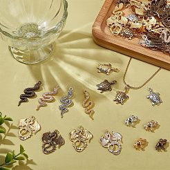 64Pcs 16 Styles Tibetan Style Alloy Pendants&nbsp;FIND-AR0005-39