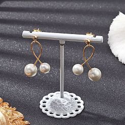 Shell Pearl Round Ball Drop Earings&nbsp;EJEW-TA00348