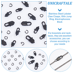 16Pcs 4 Styles 304 Stainless Steel Lobster Claw Clasps&nbsp;STAS-UN0038-63