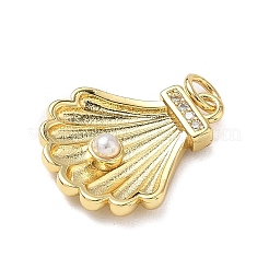 Brass Micro Pave Cubic Zirconia Pendants&nbsp;KK-D426-20B-G