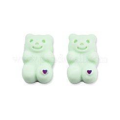 オペーク樹脂カボション  ハートで耐える  アクアマリン  17x11x6.5mm&nbsp;CRES-N022-154C