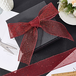 9M Sparkle Polyester Mesh Ribbon with Paillettes&nbsp;OCOR-WH20012-15F