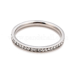 304 Stainless Steel Rhinestone Rings&nbsp;STAS-D178-02P-02