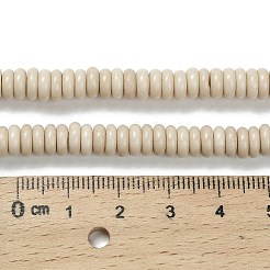 天然石フォッシルビーズ連売り  ロンデル  6.5x2~2.5mm  穴：1mm  約159個/連  15.08''（38.3センチメートル）&nbsp;G-Q159-B34-01