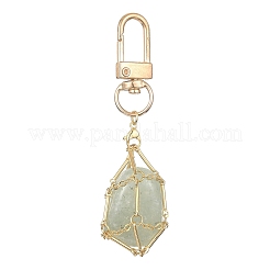 Brass Braided Macrame Pouch Empty Stone Holder for Keychain&nbsp;KEYC-TA00021-04