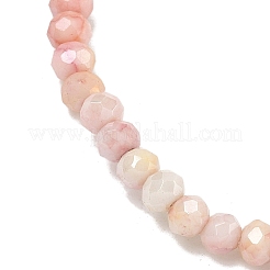 AB カラー ファセット ロンデル ガラス ビーズ ストレッチ ブレスレット (女性用)  ナバホホワイト  内径：2-1/8インチ（5.5cm）&nbsp;BJEW-PH01822-01