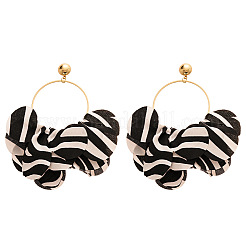 Alloy Cloth Stud Dangle Earrings for Women&nbsp;WG2935D-01