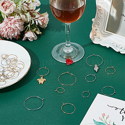 32Pcs 4 Sizes 2 Colors 316 Surgical Stainless Steel Wine Glass Charms Rings&nbsp;STAS-LP0001-02
