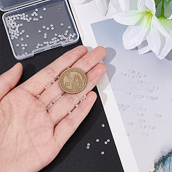 1連売り天然水晶ビーズ連売り  ロッククリスタルビーズ  多面カット  ラウンド  2~2.5x2mm  穴：0.2mm  約158~205個/連  15.7~16.7インチ（40~42.5cm）&nbsp;G-NB0004-66