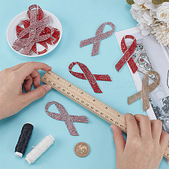 12Pcs 2 Colors Hot Glue & Rhinestone Sequin Patches&nbsp;PATC-FG0002-50