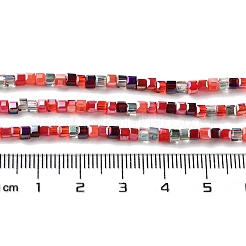 Gradient Color Electroplate Glass Bead Strands&nbsp;X-GLAA-E042-05-B09