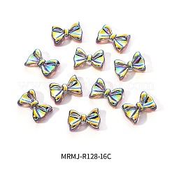電気メッキ蝶結び樹脂カボション  ネイルアートの装飾の付属品  グレー  11x7.5x3mm  10個/袋&nbsp;MRMJ-R128-16C