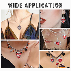 36Pcs 18 Styles Gothic Style Zinc Alloy Enamel Pendants&nbsp;ENAM-AR0001-94
