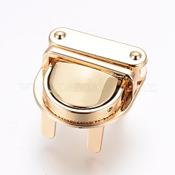 合金バッグツイストロックアクセサリー  ハンドバッグターンロック  ライトゴールド  29.5x30.5x24mm  穴：6x25mm&nbsp;AJEW-WH0104-50G