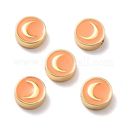 Brass Enamel Beads&nbsp;KK-D068-01G-RS