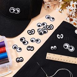 48Pcs 4 Style Eye Polyester Computerized Embroidery Cloth Iron on/Sew on Patches&nbsp;PATC-FG0001-86