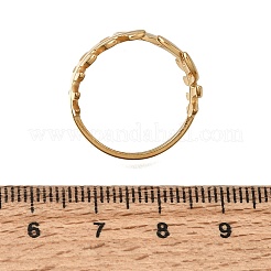 女性用304ステンレススチールカフオープンリング  葉  ゴールドカラー  17.5mm  内径：18mm&nbsp;SA-CBA7062-20G
