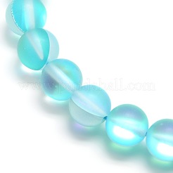 Synthetic Moonstone Beads Strands&nbsp;G-F142-6mm-03