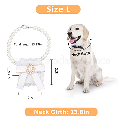 ベルベットのラインストーン取り外し可能なペットの結婚式のカップルのリングベアラーボックス  犬/猫の首輪結婚指輪ホルダープロポーズ婚約結婚式パーティー用  正方形  オーバル  33.7cm  箱：56x51.5x50ミリ&nbsp;RDIS-WH0019-08B