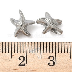 304ステンレススチールビーズ  変色防止  ヒトデ  8.5x9.5x5mm  穴：1.5mm&nbsp;STAS-F320-16B-P