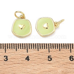 Brass Enamel Pendants&nbsp;KK-C251-36G-03