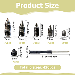 420Pcs Plain Carbon Steel Screw&nbsp;FIND-HS0002-26B