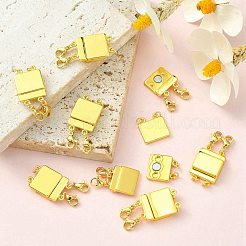亜鉛合金ボックスマグネットクラスプコンバーター  マルチ連クラスプ  ネックレスレイヤリングクラスプ  カドミウムフリー＆鉛フリー  長方形  ライトゴールド  33x14x4mm&nbsp;PALLOY-C159-01LG