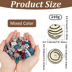不透明アクリルビーズ 240g  混合図形  ミックスカラー  7.5~34x7.5~18x7.5~12.5mm  穴：1~4.5mm&nbsp;MACR-PA0001-59