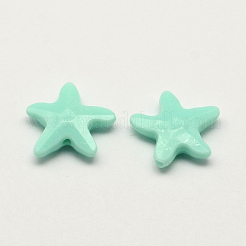 不透明なアクリルビーズ  ヒトデ/海星  ミックスカラー  21x20x6mm  穴：2mm  約500個/500g&nbsp;SACR-Q100-M059