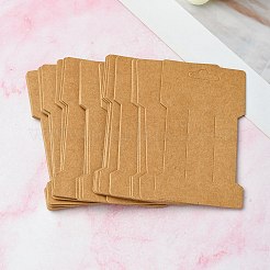 クラフト紙のヘアクリップディスプレイカード  ヘアボウホルダーカード  ヘアアクセサリー用品  バリーウッド  11.5x6.6x0.03cm  穴：24.5x8.5mm&nbsp;DIY-YW0007-32