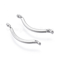 変色しにくい304ステンレススチールリンクコネクター  アーチ  ステンレス鋼色  15x2x3mm  穴：1mm&nbsp;STAS-S117-017