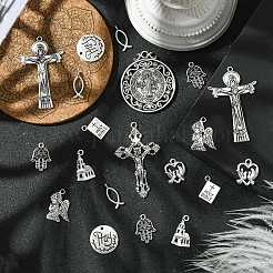 100Pcs 10 Styles Tibetan Style Alloy Pendants&nbsp;TIBEP-CJ0003-52