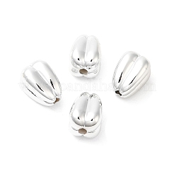 メッキccbプラスチックビーズ  花  プラチナ  13.8x9.5x9.5mm  穴：2mm&nbsp;PACR-C004-01P