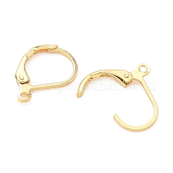 シェグレース製真鍮製フレンチフックピアス金具  カン付き  カドミウムフリー＆ニッケルフリー＆鉛フリー  長持ちメッキ  18KGP本金メッキ  13.5x11x2mm  穴：1.4mm  ピン：0.7mm&nbsp;XGR0071G-48G