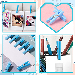 100Pcs DIY Wood Photo Paper Craft Clips&nbsp;AJEW-SP0003-42B