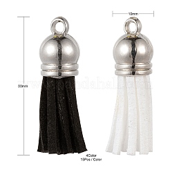 60Pcs 4 Colors Faux Suede Tassel Pendant Decorations&nbsp;FIND-LS0001-04D