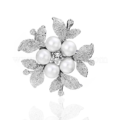Exquisite Flower Alloy Rhinestone Brooch&nbsp;PW-WG62D3E-01