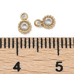 304 Stainless Steel Micro Pave Cubic Zirconia Pendants&nbsp;STAS-I325-024G