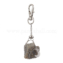 Moon Alloy Swivel Lobster Claw Clasps & Brass Cable Chains&nbsp;AJEW-JB01337-01