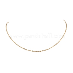 304 ステンレス シンガポール チェーン ネックレス  ゴールドカラー  17.64インチ（44.8cm）&nbsp;NJEW-JN05167-01