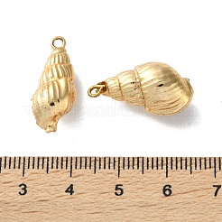 Electroplated Natural Conch Shell Pendants&nbsp;SSHEL-B002-01G-01