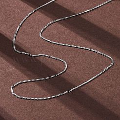 1.2mm真鍮ツイストチェーンネックレス  304ステンレススチール製カニカン付き  鉛フリー＆カドミウムフリー  長持ちメッキ  ラックめっき  プラチナ  17.32インチ（44cm）&nbsp;NJEW-D302-64P