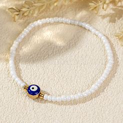 Evil Eye & Glass Seed Bead Stretch Bracelets&nbsp;HU1400