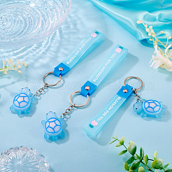3Pcs PVC Tortoise Pendant Keychains&nbsp;KEYC-TADJ0001-02B