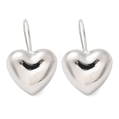 Heart Brass Dangle Earrings&nbsp;EJEW-B132-03P