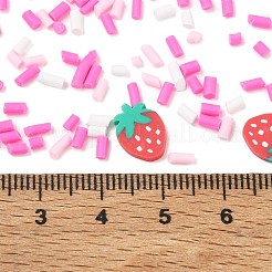 手作りポリマークレイのトッピングミックス  樹脂粘土カボション  苺  ネイルアート＆レジンデコレーション用  ミックスカラー  2~10x1.8~8x1.8~2.2mm&nbsp;PY-CBA1F99-04