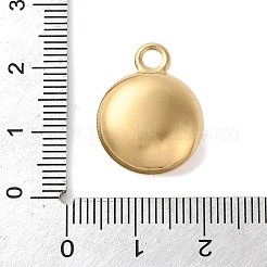 天然石アメジストペンダント  304ステンレススチール製半円形チャーム  14KGP本金メッキ  20x15.5x8.5mm  穴：2.5mm&nbsp;X-STAS-L022-398E-G